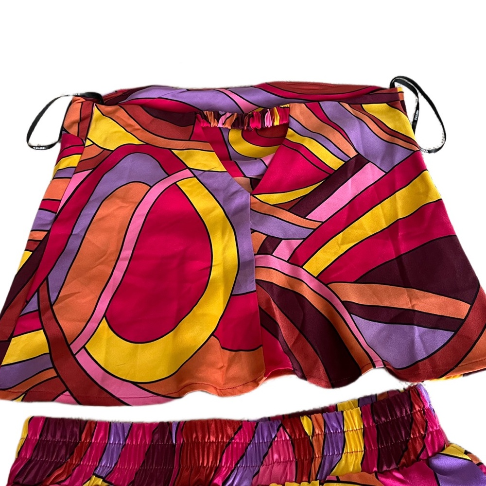Abstract Print Shorts Set - Picture 2 of 5